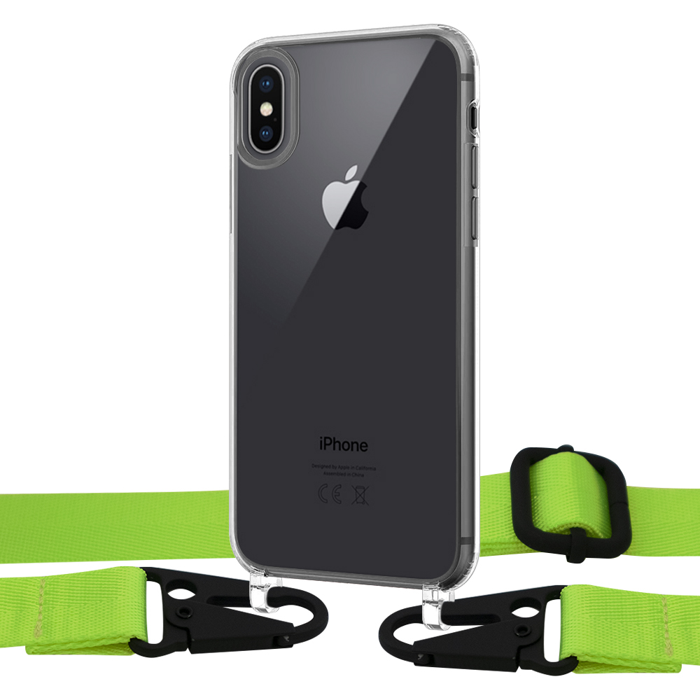 

Чехол Upex Crossbody Protection Case для iPhone XS Max Crystal with Harness Toxic Green