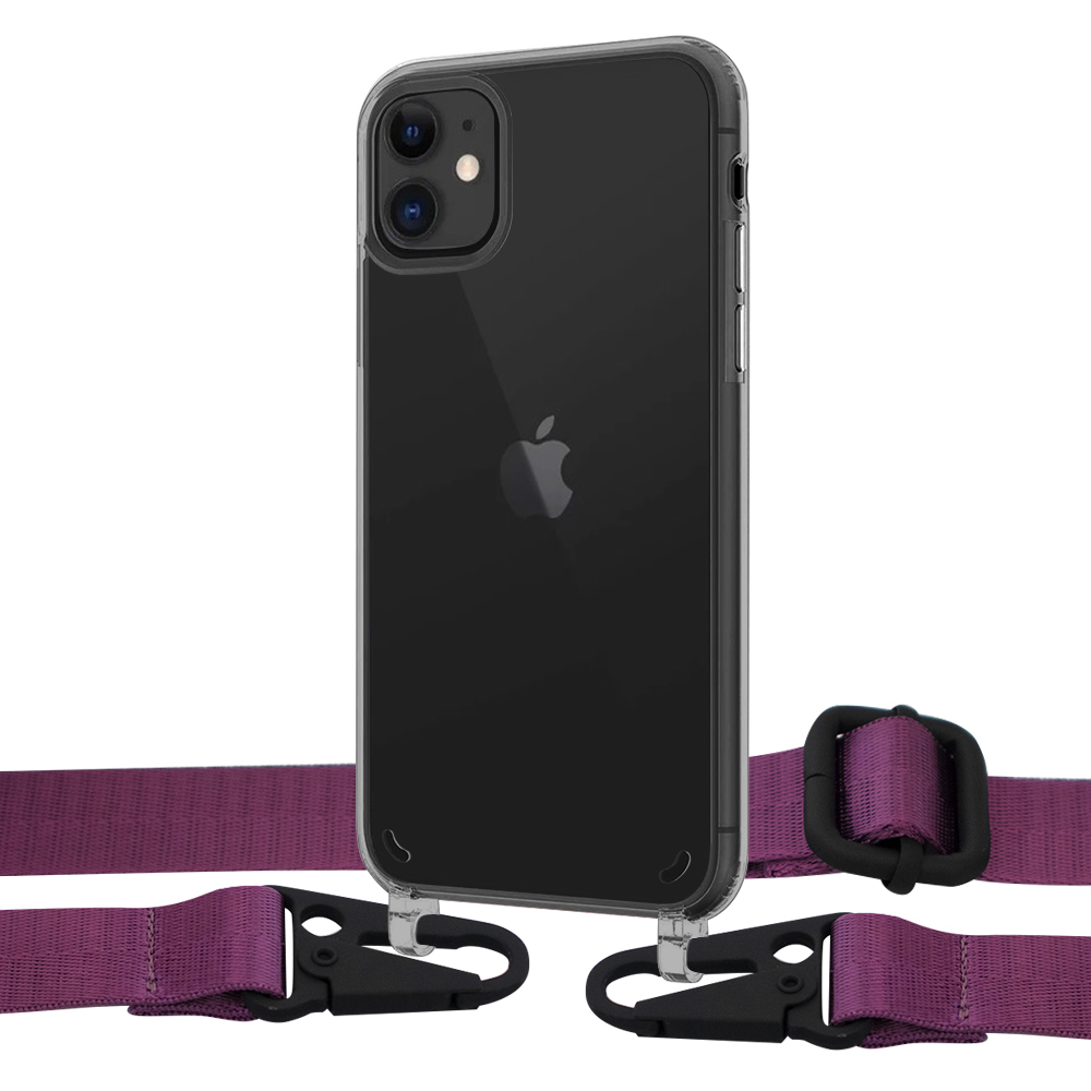 

Чехол Upex Crossbody Protection Case для iPhone 11 Dark with Harness Amethyst