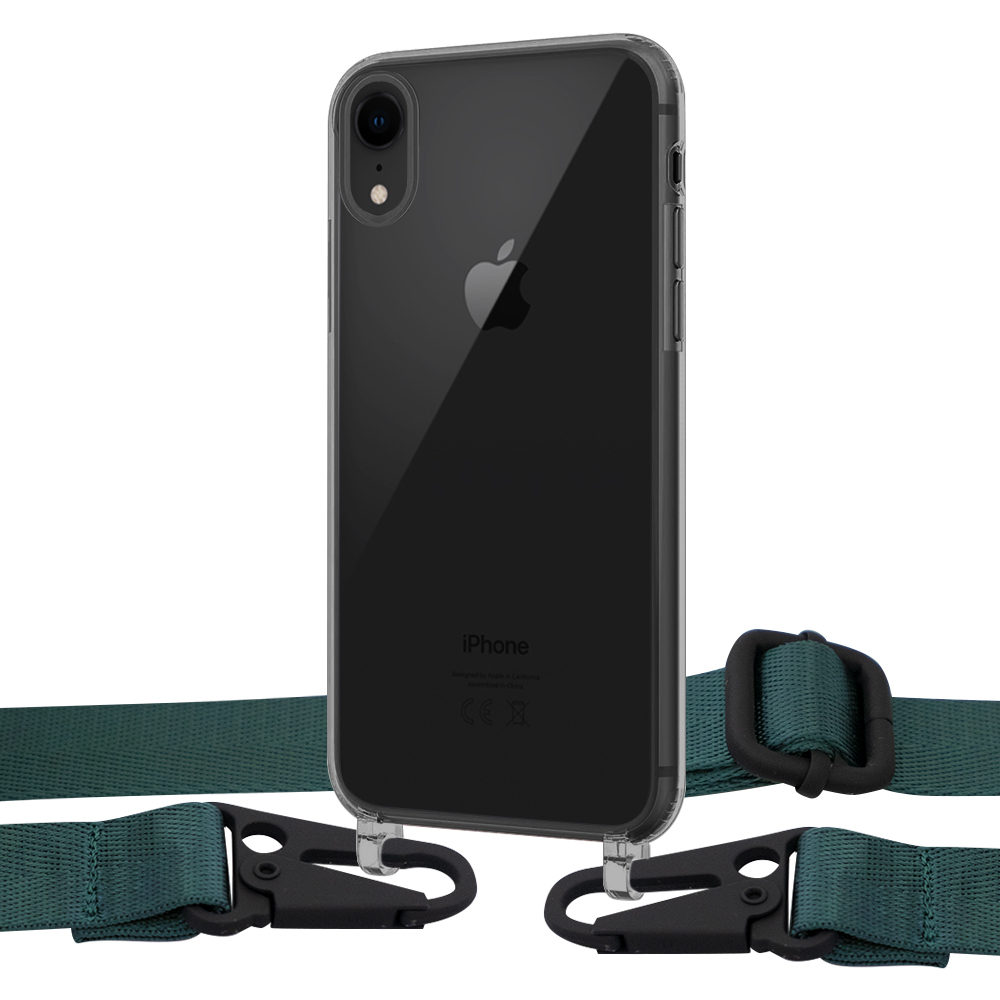 

Чехол Upex Crossbody Protection Case для iPhone XR Dark with Harness Cyprus Green