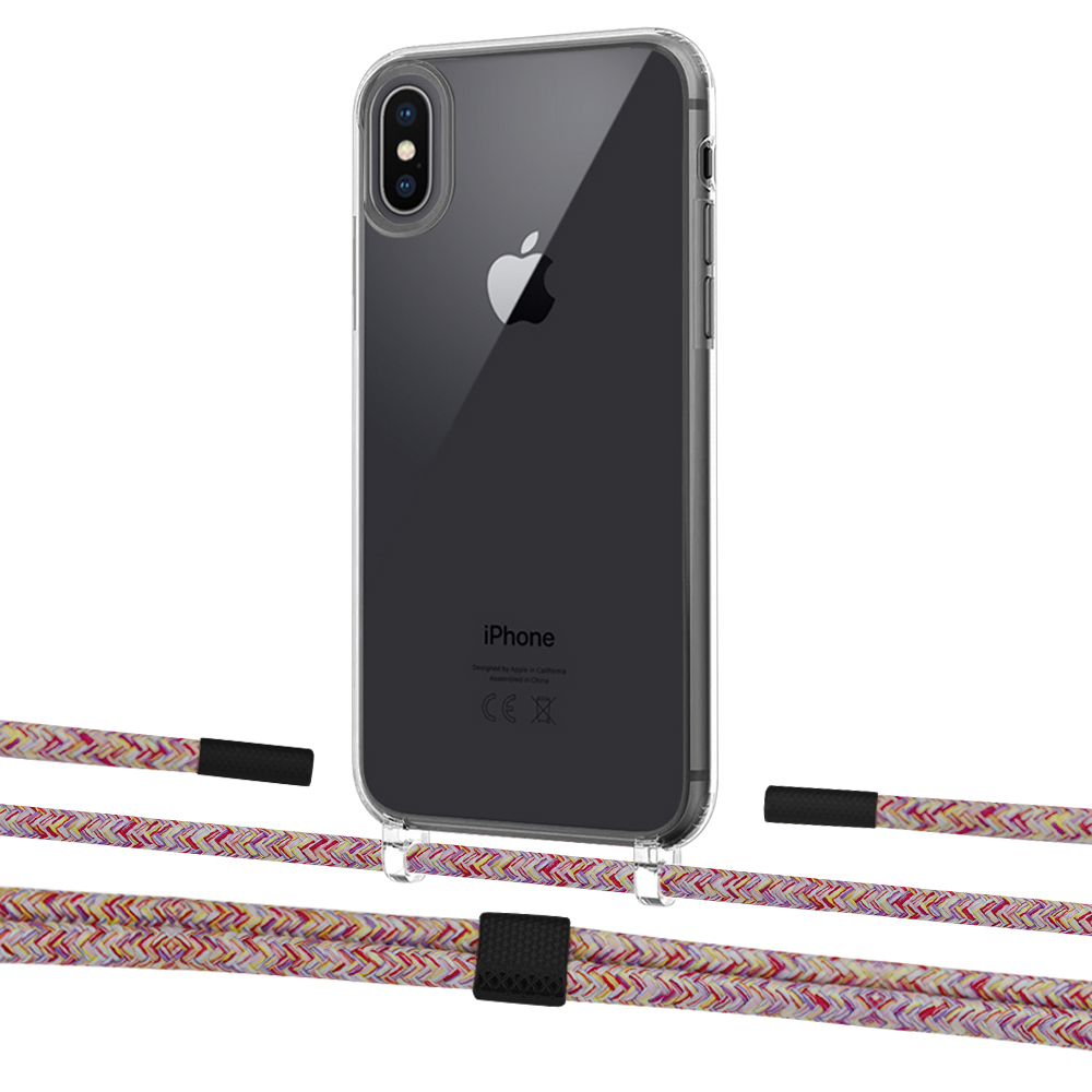 

Чехол Upex Crossbody Protection Case для iPhone XS | X Crystal with Twine Mulberry and Fausset Matte Black