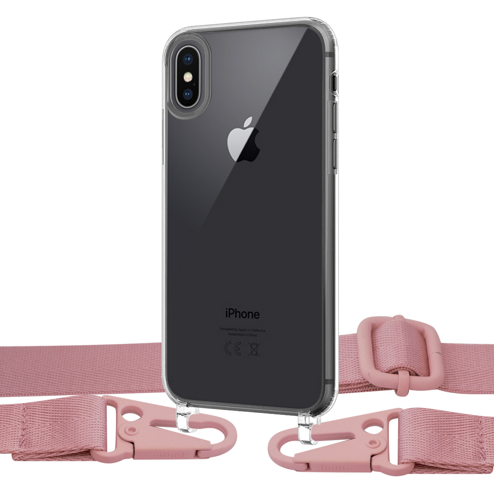 

Чехол Upex Crossbody Protection Case для iPhone XS | X Crystal with Harness Pink