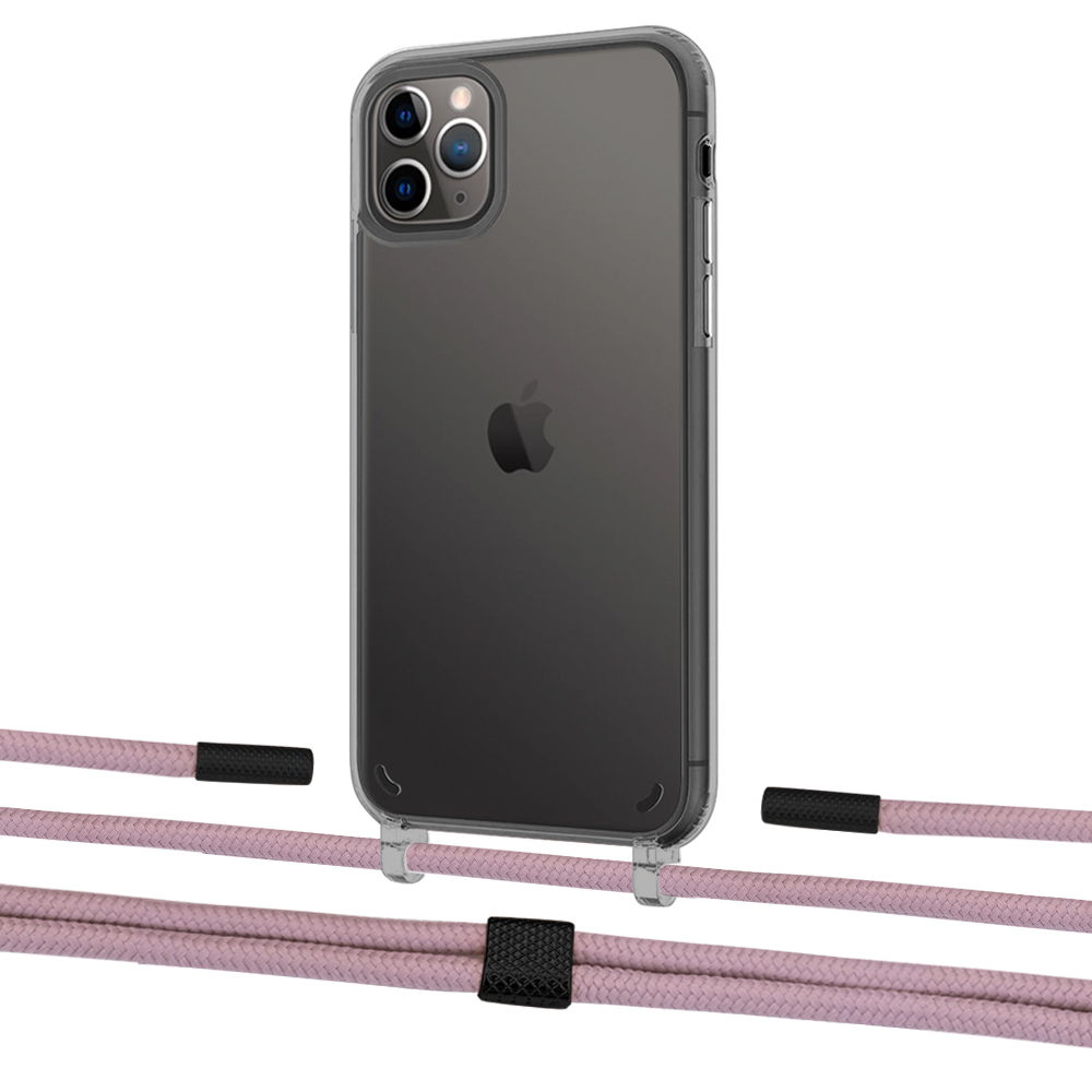 

Чехол Upex Crossbody Protection Case для iPhone 11 Pro Dark with Twine Rose Gold and Fausset Matte Black