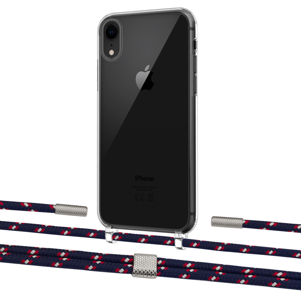 

Чехол Upex Crossbody Protection Case для iPhone XR Crystal with Twine Blue Marine and Fausset Silver