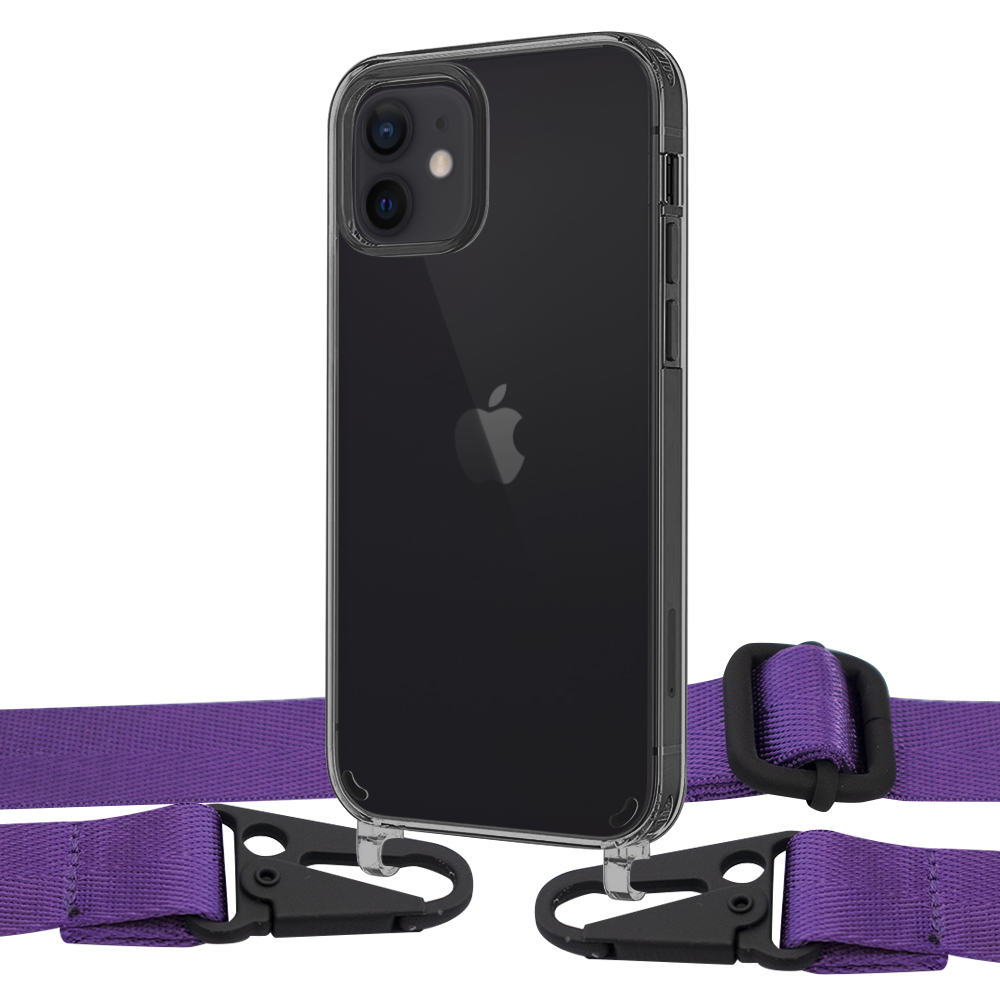 

Чехол Upex Crossbody Protection Case для iPhone 12 mini Dark with Harness Ultra Vionet