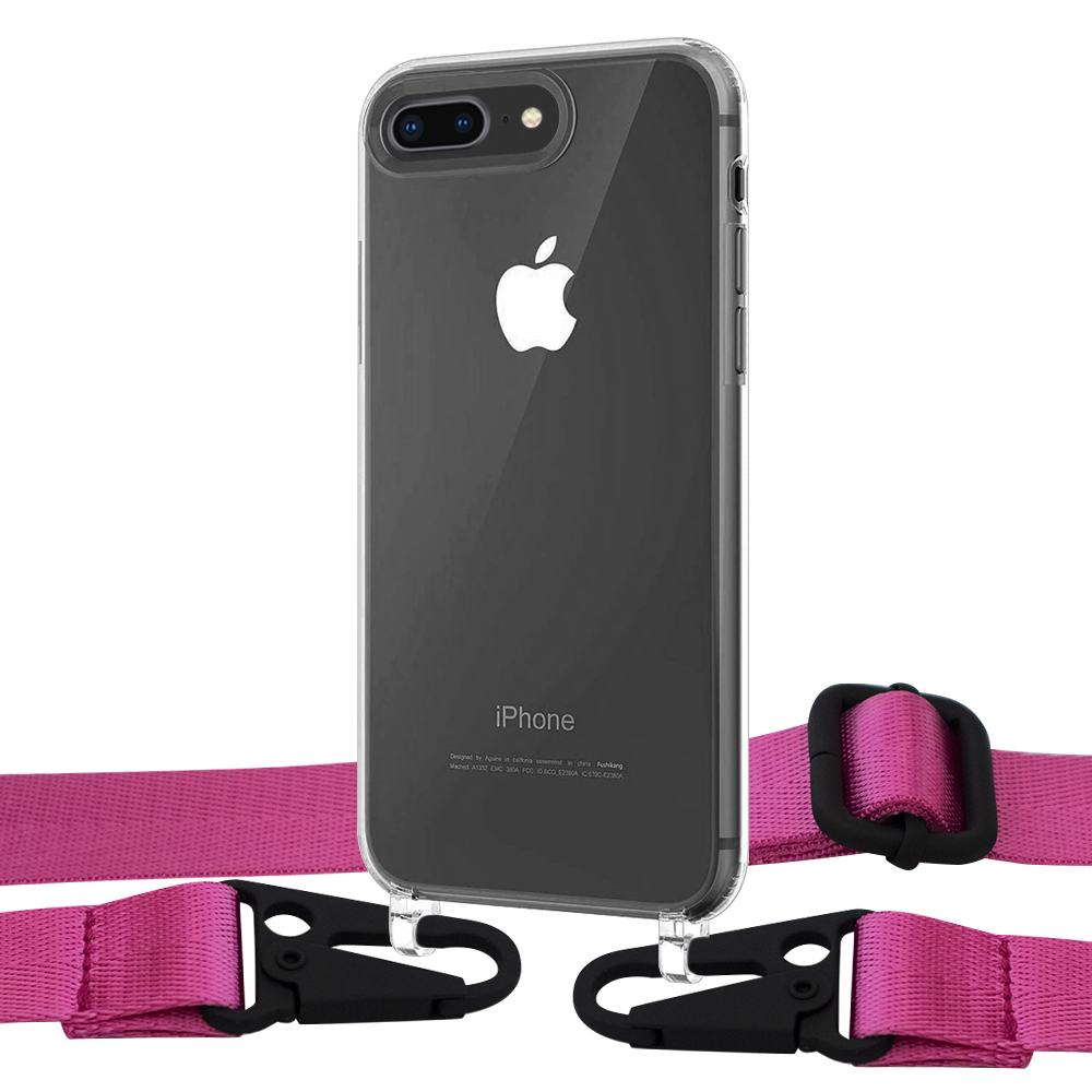 

Чехол Upex Crossbody Protection Case для iPhone 8 Plus | 7 Plus Crystal with Harness Magenta