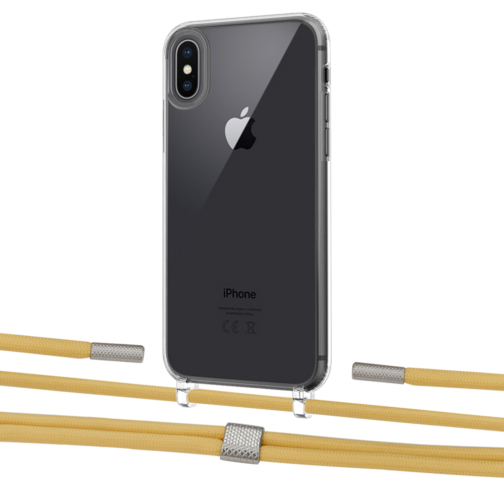 

Чехол Upex Crossbody Protection Case для iPhone XS | X Crystal with Twine Sunflower and Fausset Silver