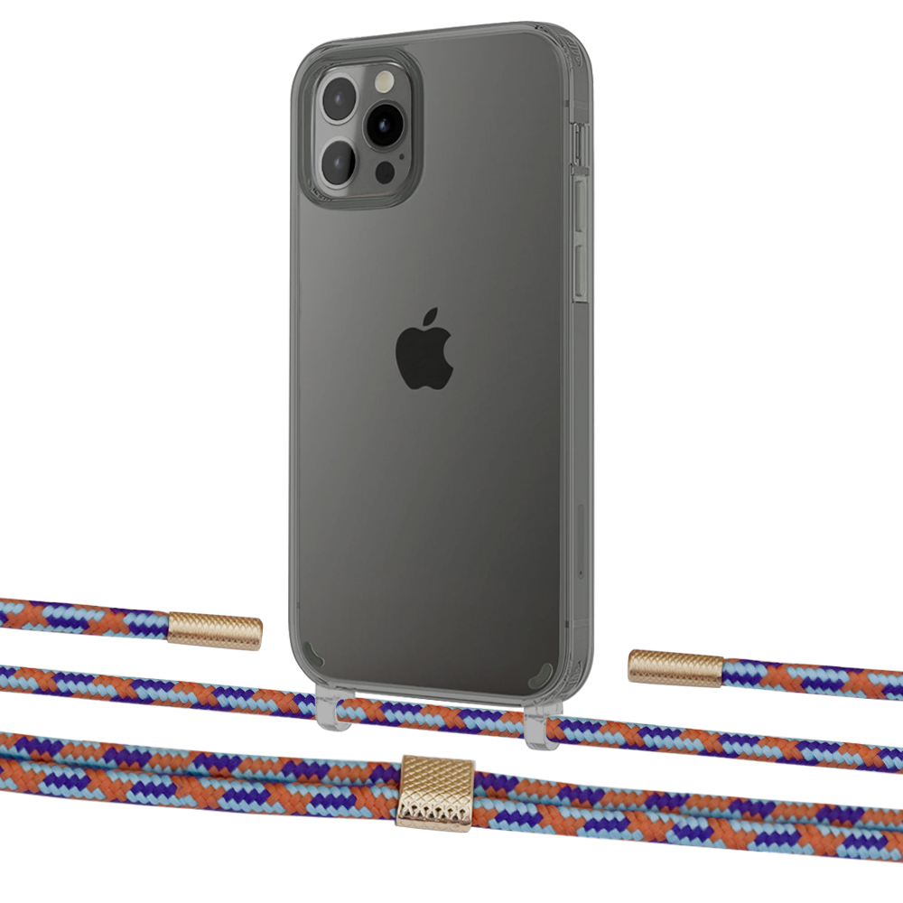 

Чехол Upex Crossbody Protection Case для iPhone 12 Pro Max Dark with Twine Blue Sunset and Fausset Gold