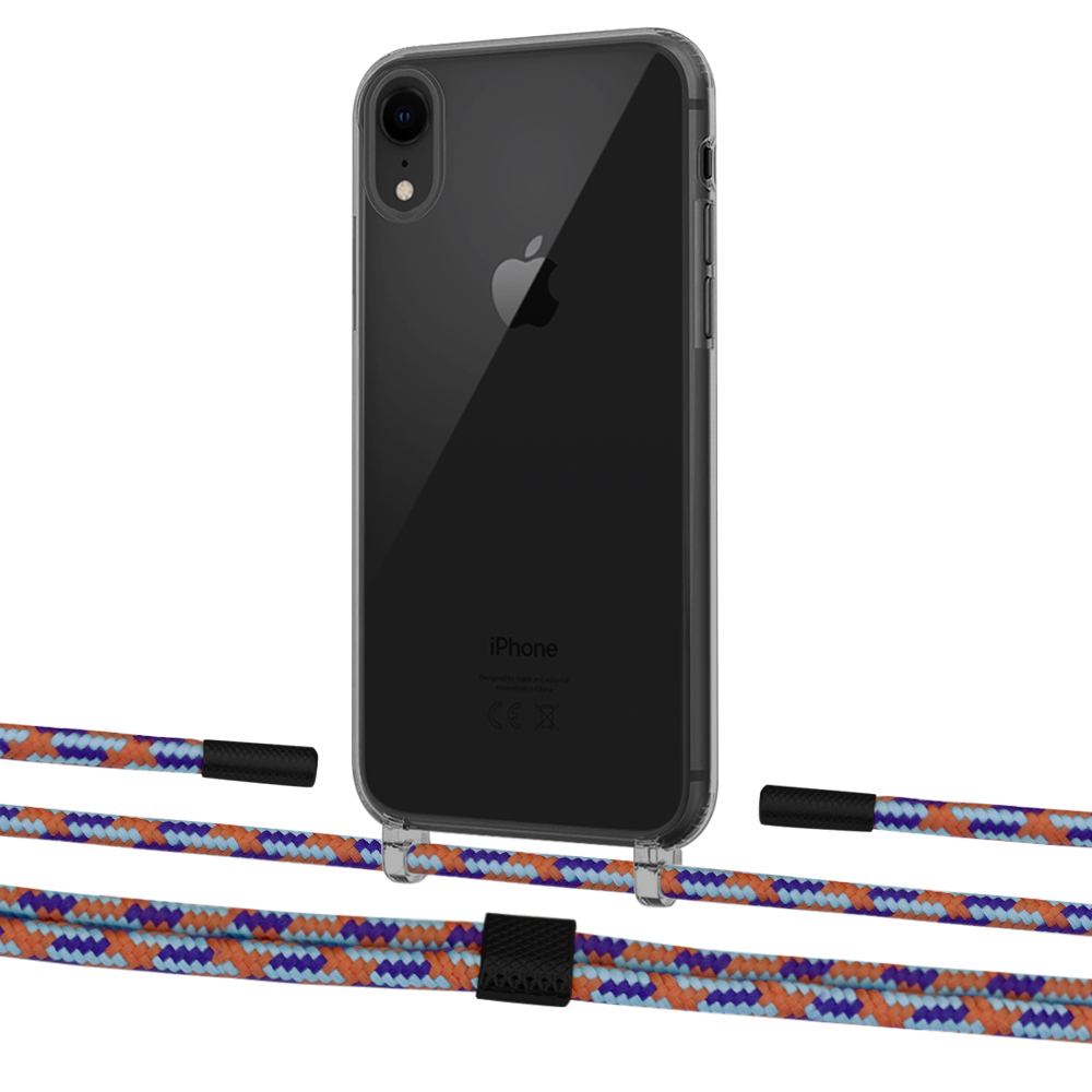 

Чехол Upex Crossbody Protection Case для iPhone XR Dark with Twine Blue Sunset and Fausset Matte Black