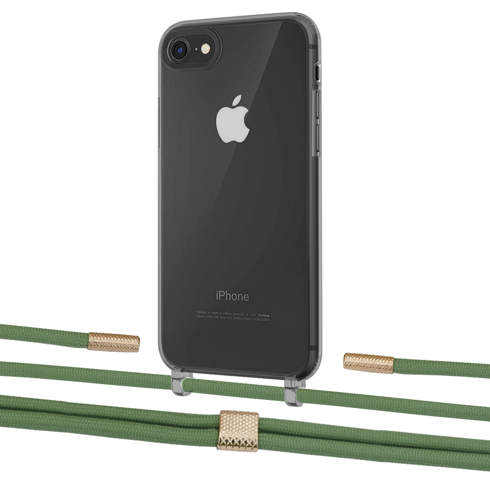 

Чехол Upex Crossbody Protection Case для iPhone SE 2020 | 8 | 7 Dark with Twine Mint and Fausset Gold