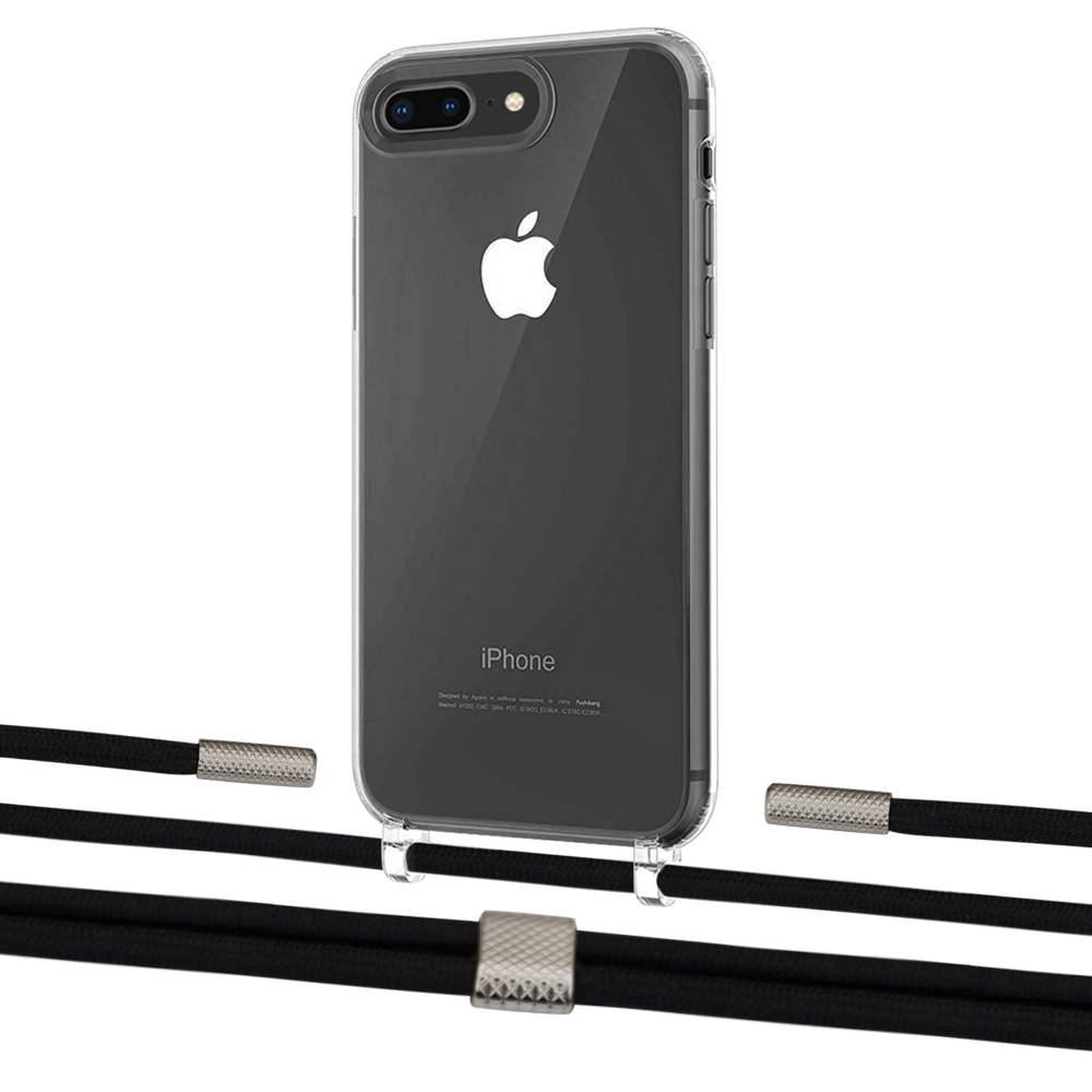 

Чехол Upex Crossbody Protection Case для iPhone 8 Plus | 7 Plus Crystal with Twine Black and Fausset Silver