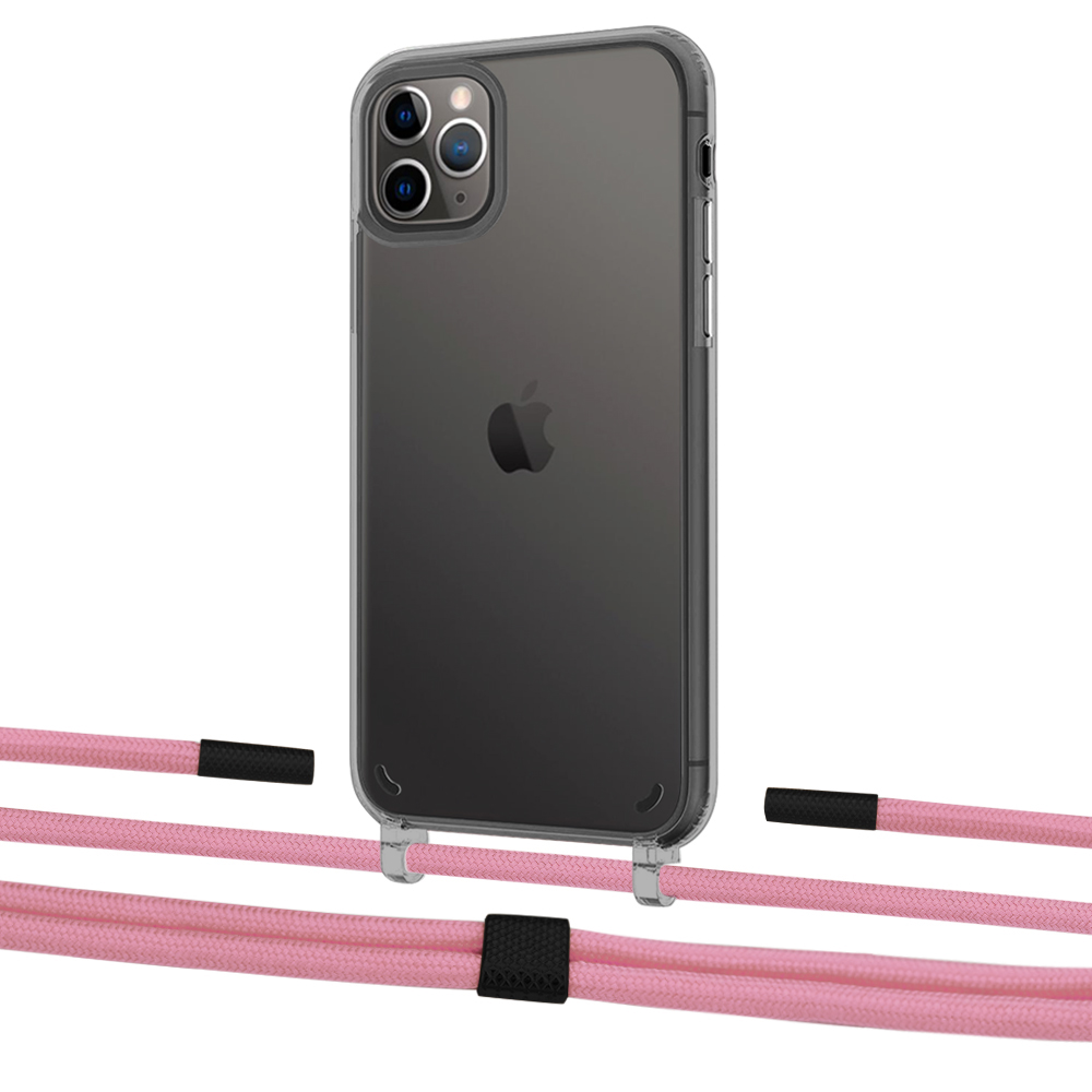 

Чехол Upex Crossbody Protection Case для iPhone 11 Pro Dark with Twine Coral and Fausset Matte Black