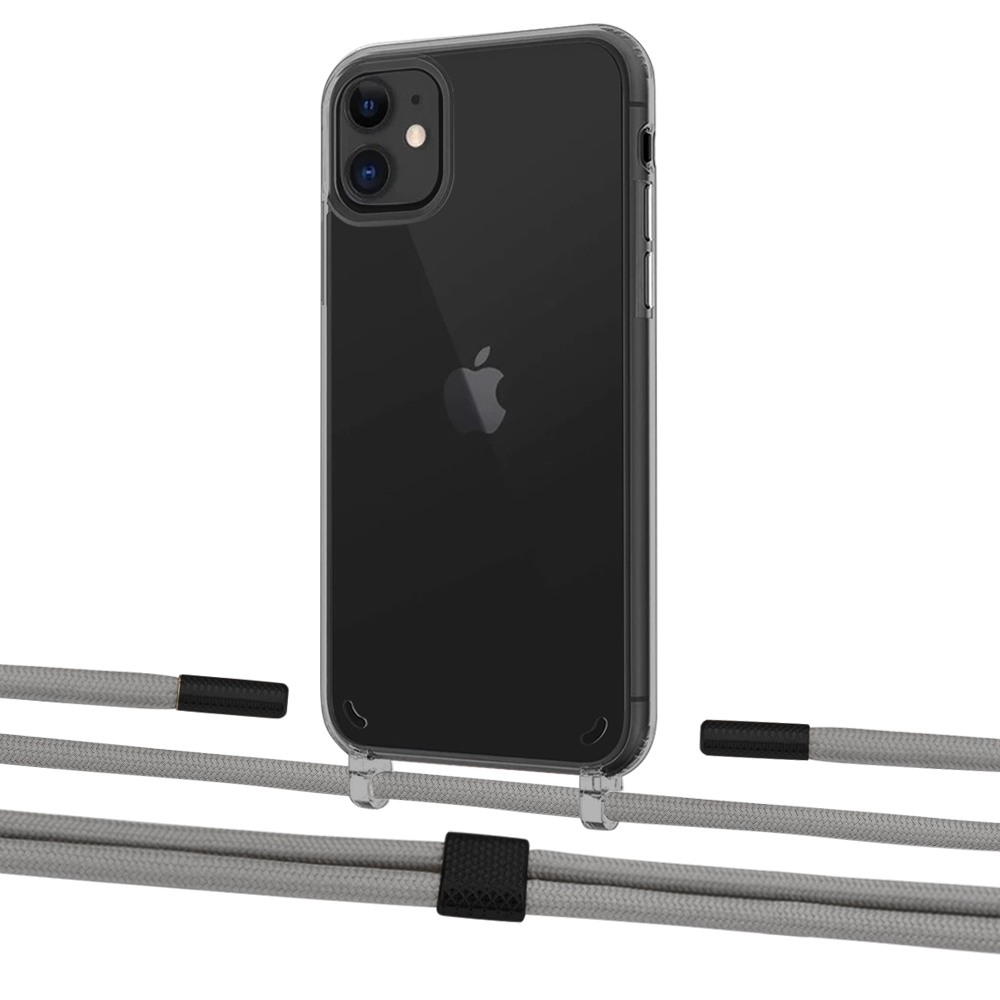 

Чехол Upex Crossbody Protection Case для iPhone 11 Dark with Twine Gray and Fausset Matte Black