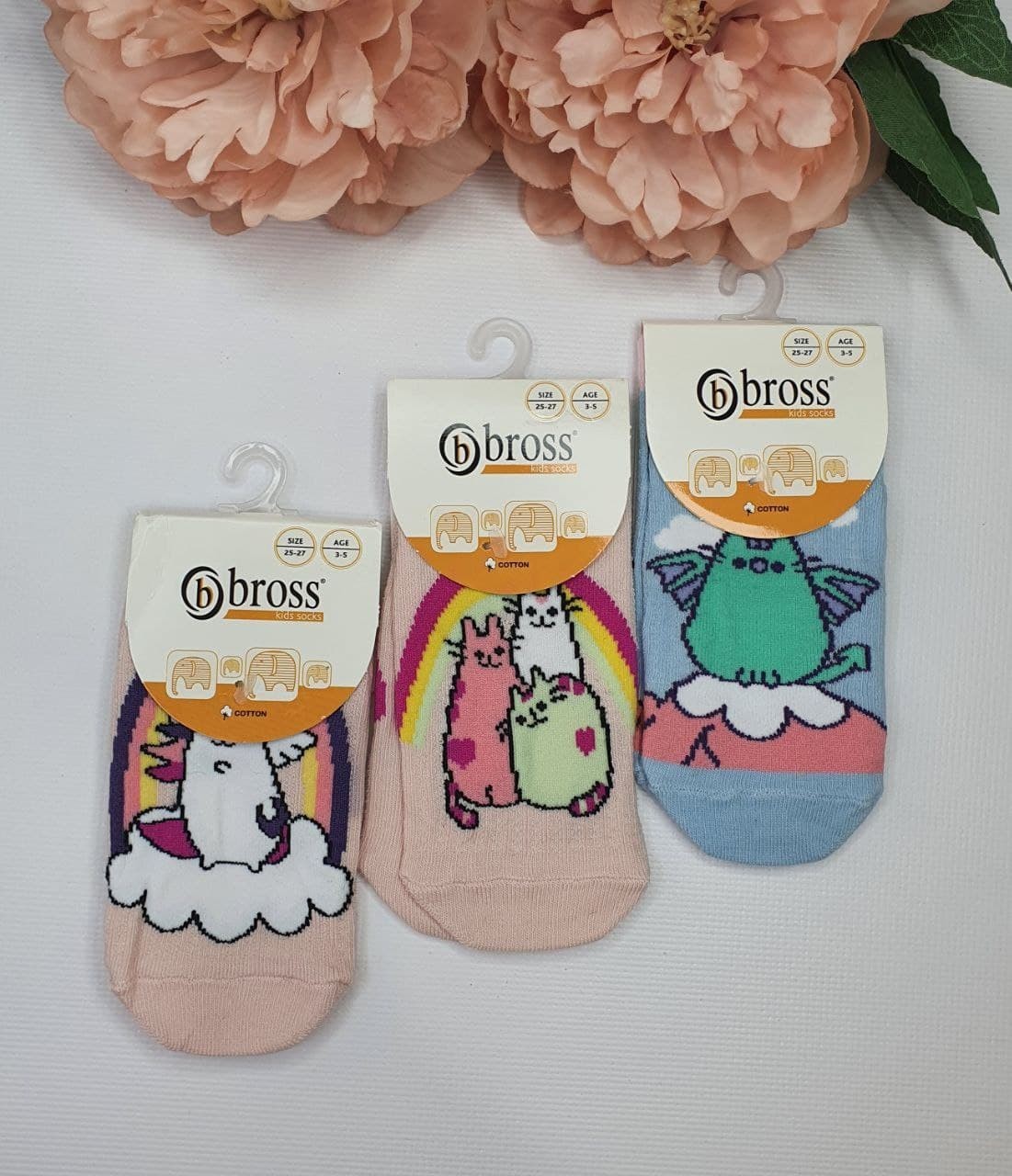 

Набор детских носков Bross 3-5 лет (-18р) Пудровый/Бежевый/Голубой, Набор детских носков Bross 3-5 лет (14-18р) Пудровый/Бежевый/Голубой