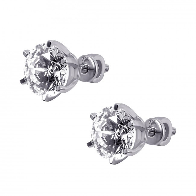 

Серьги пусетные Идилия с камнями Swarovski