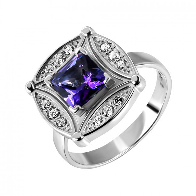 

Кольцо с сиреневым топазом Swarovski Фелисия