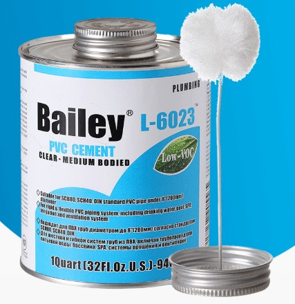 

Клей для труб ПВХ Bailey L-6023 473 мл