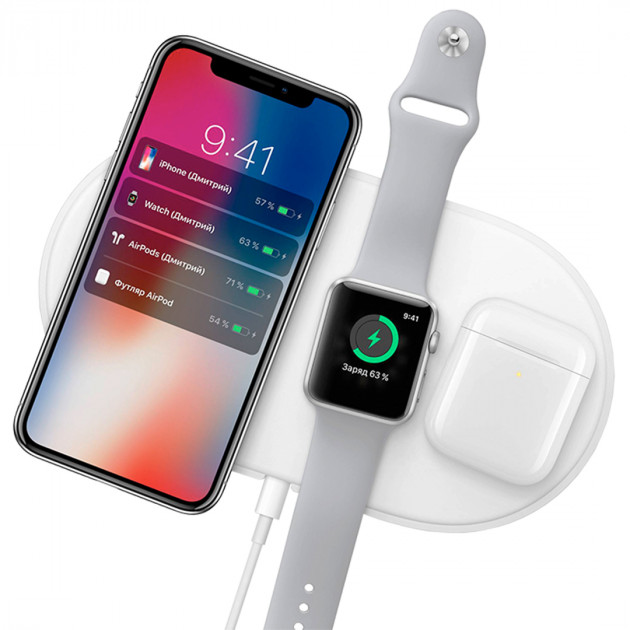 

Беспроводная зарядка AirPower Original Fast Charge 3 в 1 для Apple White