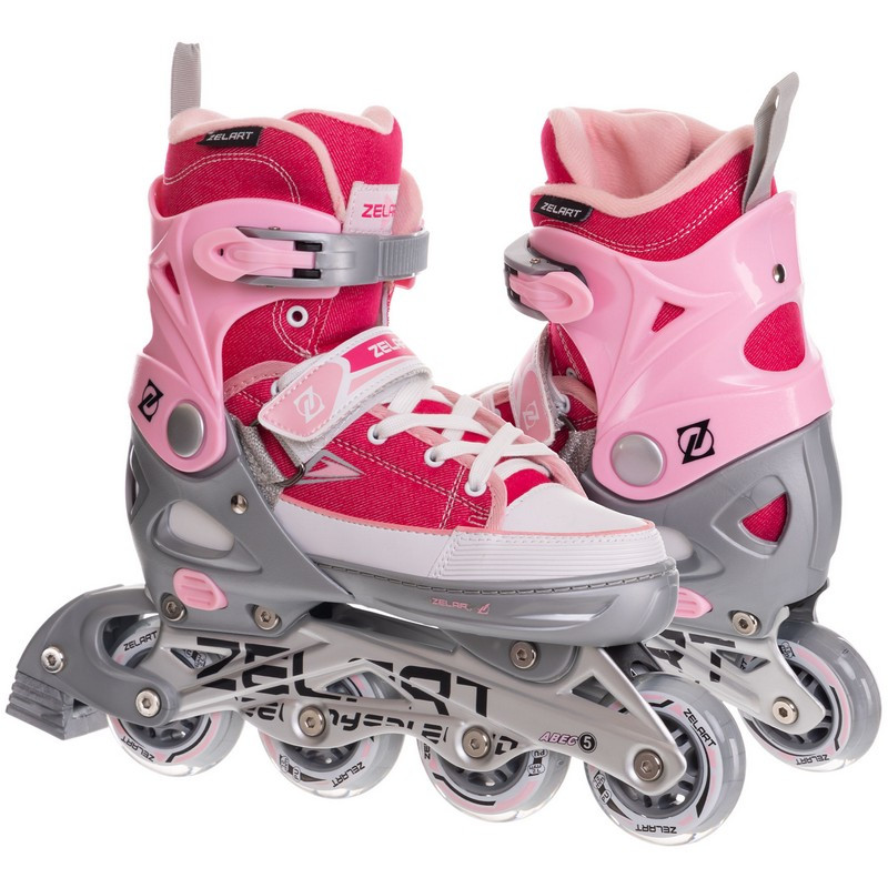 

Роликовые коньки раздвижные Zelart Roller My Go 2917 размер 37-40 Pink