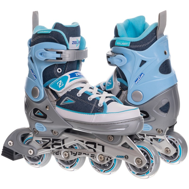 

Роликовые коньки раздвижные Zelart Roller My Go 2917 размер 37-40 Blue