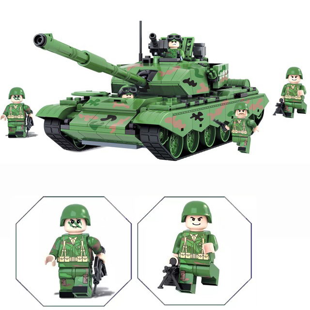 

Конструктор детский армия Winner Active Attack Tank Battle 1308 военный танк и фигурки солдат 492 деталей