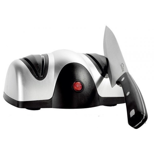 

Большая двойная электроточилка для кухонных ножей Lucky Home Electric Knife Sharpener Pro Plus Чёрно-белый