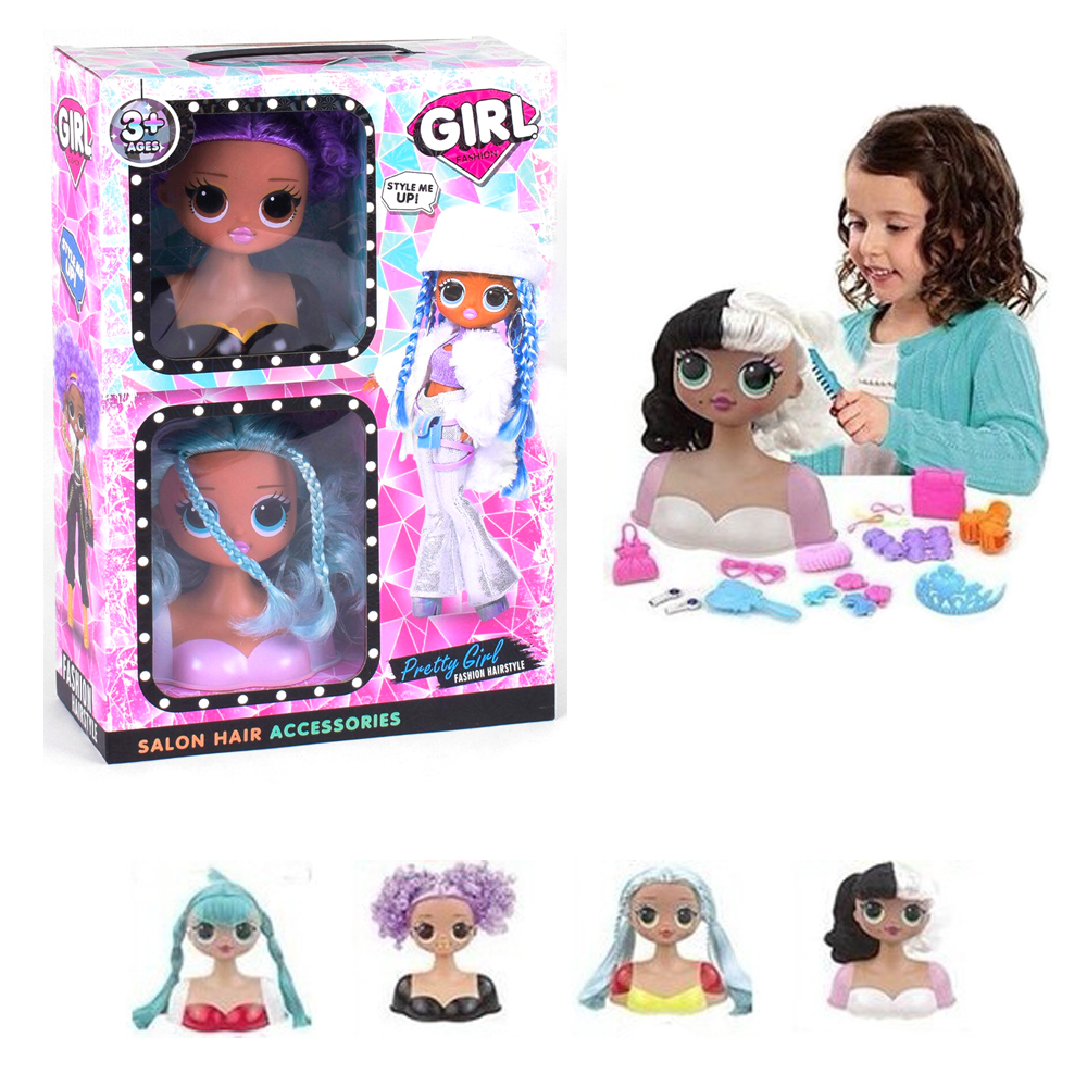 

Игровой набор для причесок голова манекен 2 шт GIRL FASHION + 3 коробки со случайными сюрпризами