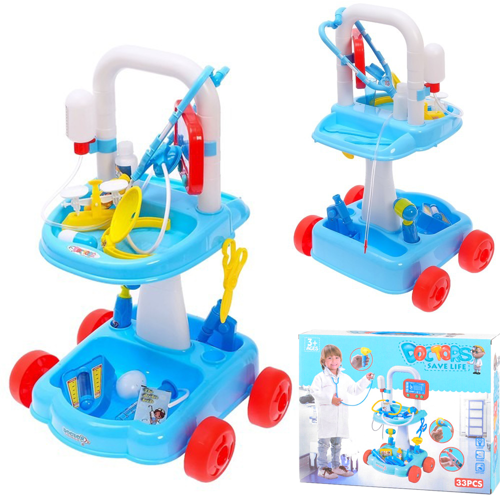 

Тележка медицинской помощи Smart Kids Doctors save life с оборудованием и аксессуарами 33 предмета