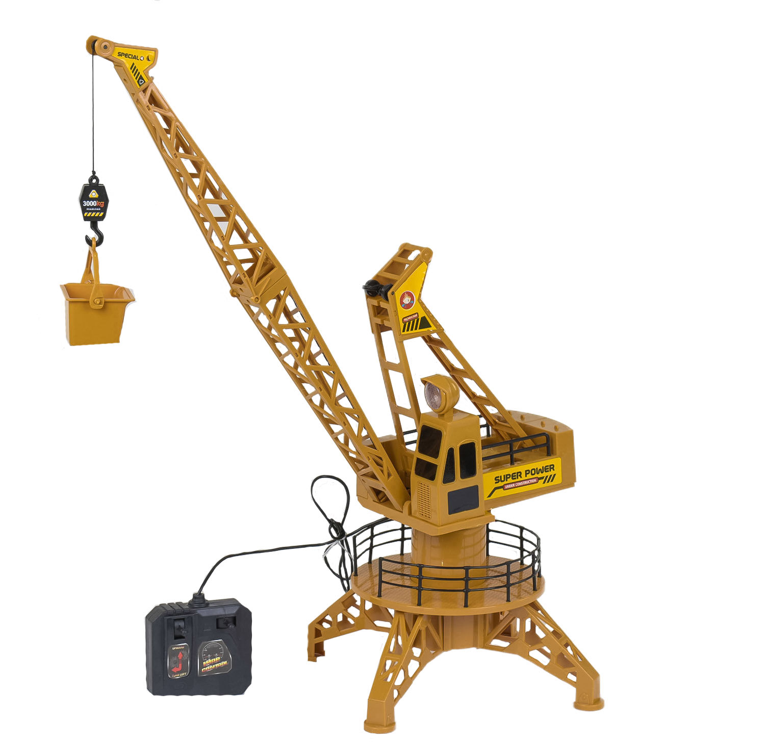 

Детский радиоуправляемый кран Small Toys ХМ 6820 на батарейках, подсветка, вращение, оранжевый