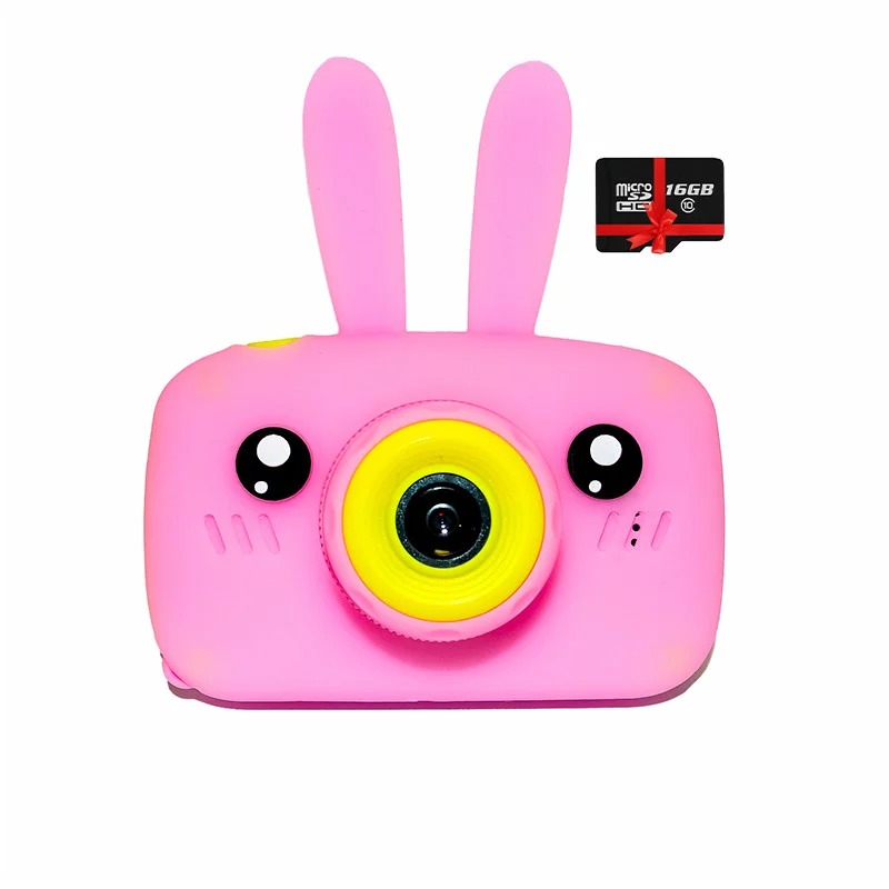 

Детская Фотокамера Kids Funny Camera 3.0 Pro Противоударный Фотоаппарат 12 Mpx Full HD Розовый + Карта памяти 16Гб