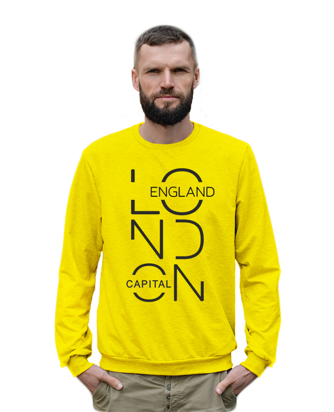 

Світшот London чоловічий жовтий  Vudvud, Світшот London чоловічий жовтий S Vudvud