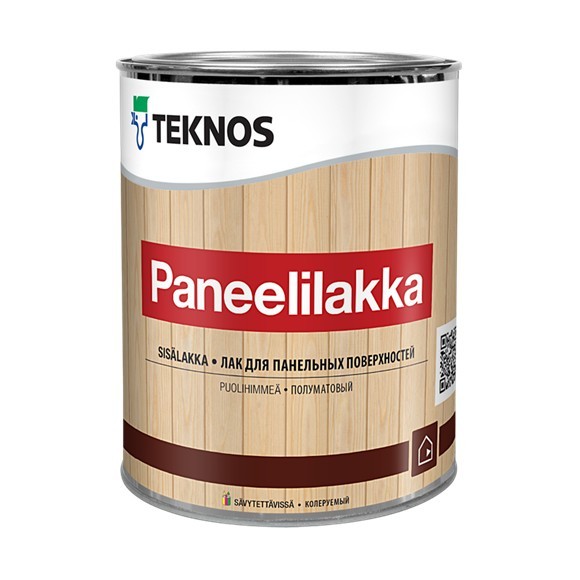 

Лак для панелей акриловий Teknos PANEELIAKKA півматовий 0,9л