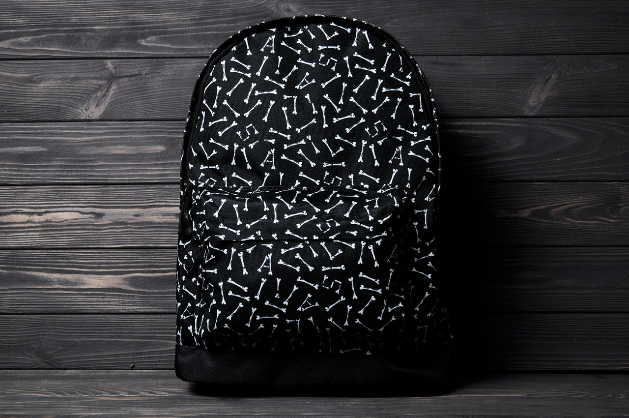 

Рюкзак-портфель городской спортивная сумка ASOS Skull 3805 "Кости" 20 литров Черный
