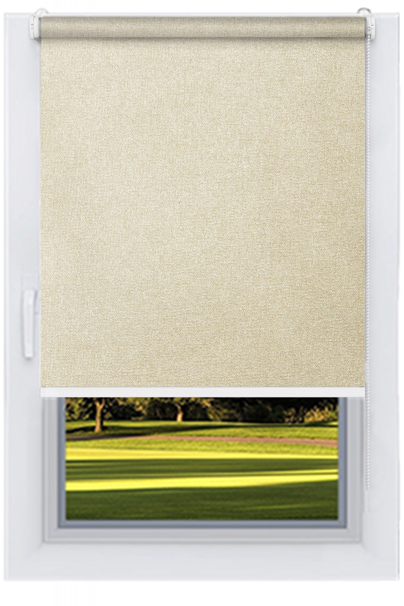 

Ролета тканевая DECOLUX 68х200 ЛЮМІНІС Темно-бежевый вал 19