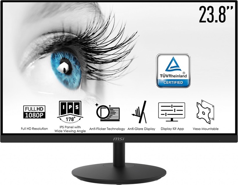 

Монитор MSI 23.8" PRO MP242 IPS Black; 1920x1080, 250 кд/м2, 5 мс, D-Sub, HDMI