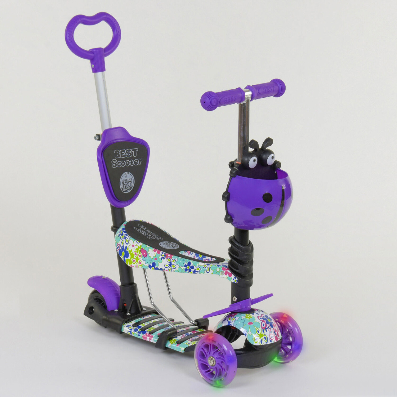 

Самокат BEST SCOOTER 68995 5в1 фиолетовый
