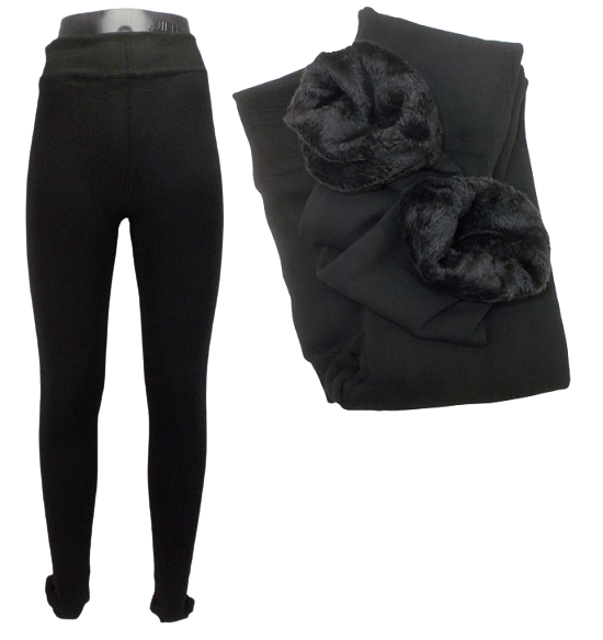 

Бесшовные лосины на меху Jujube J579 L-6XL черные
