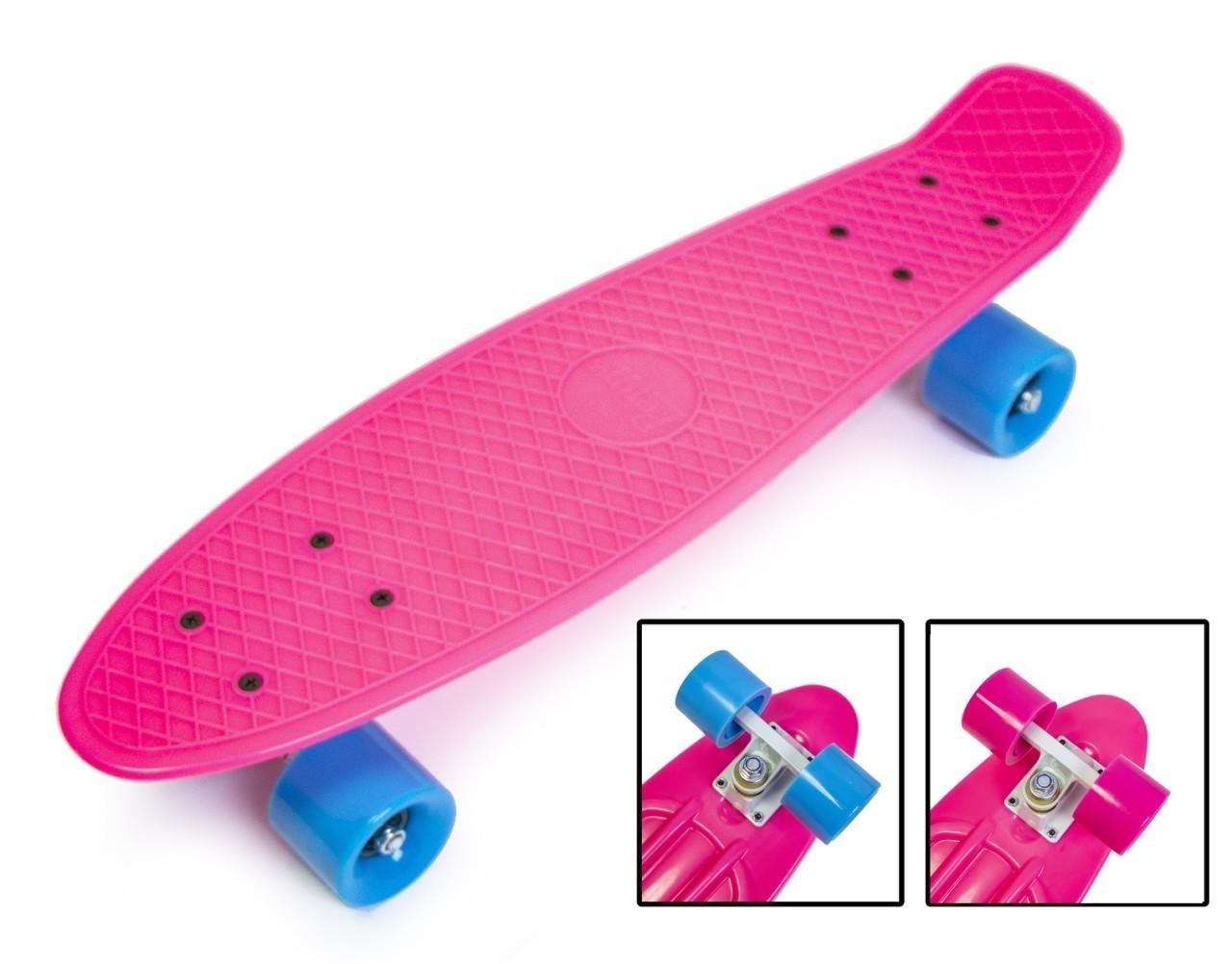 

Скейтборд Пенни борд Penny Board 22" Crimson Малиновый Матовые колеса