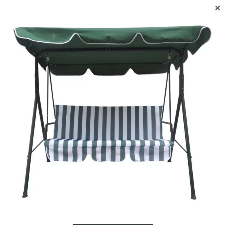 

Качеля садовая Kingfisher Relax 3-х местная с навесом и матрасом Зеленая (1370)