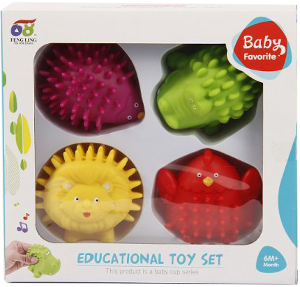 

Игрушка для купания Lindo Развивающая Тактильные зверюшки 4 шт (6902170000474)