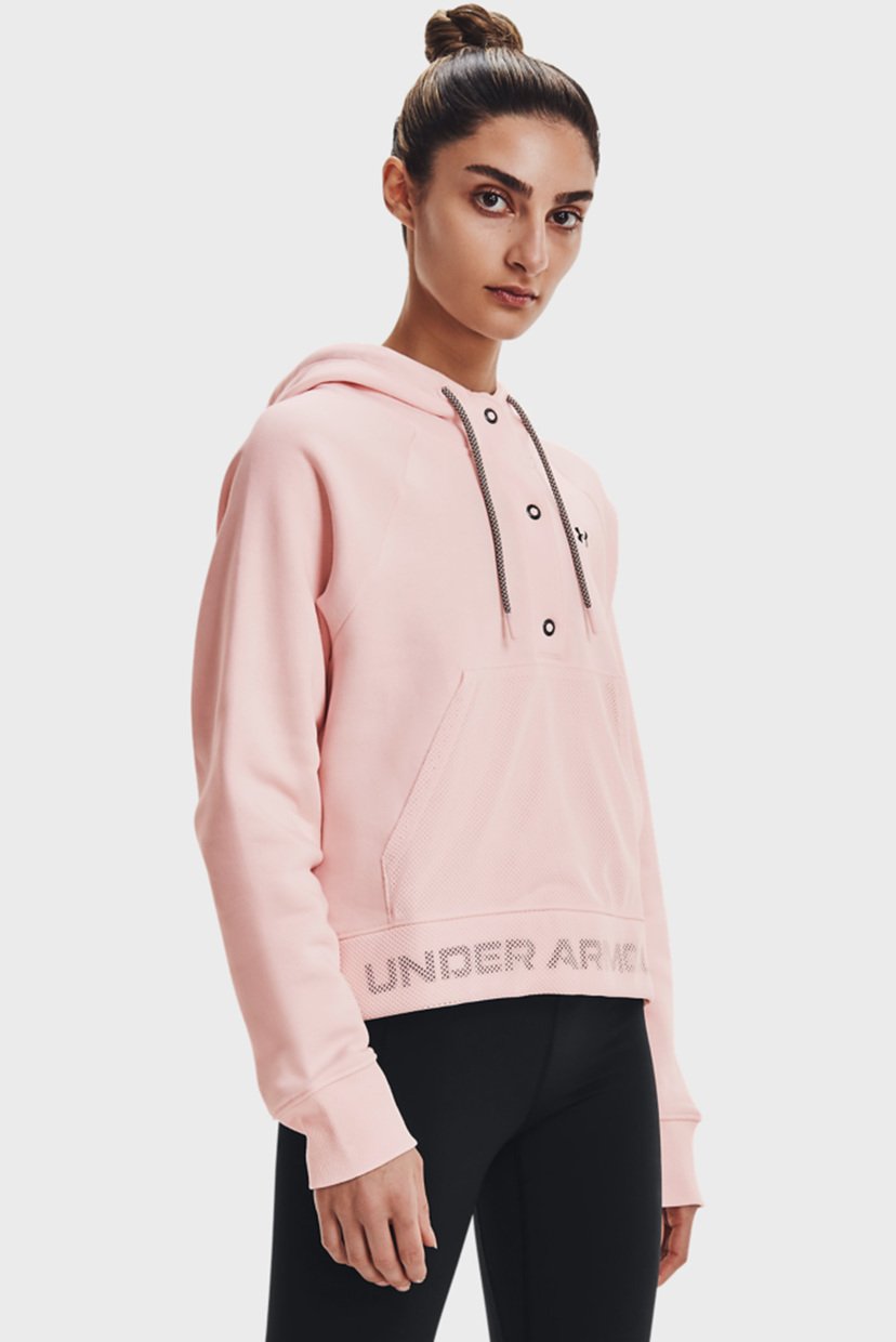 

Женское пудровое худи Rival Fleece Mesh Hoodie Under Armour XS 1365844-685