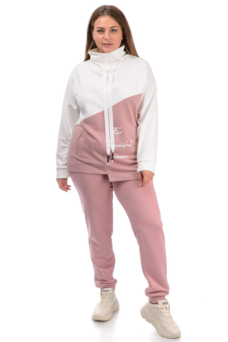 

Спортивный костюм Val Leo collection 00316 розовый белый, Спортивный костюм Val Leo collection 00316 розовый белый 54