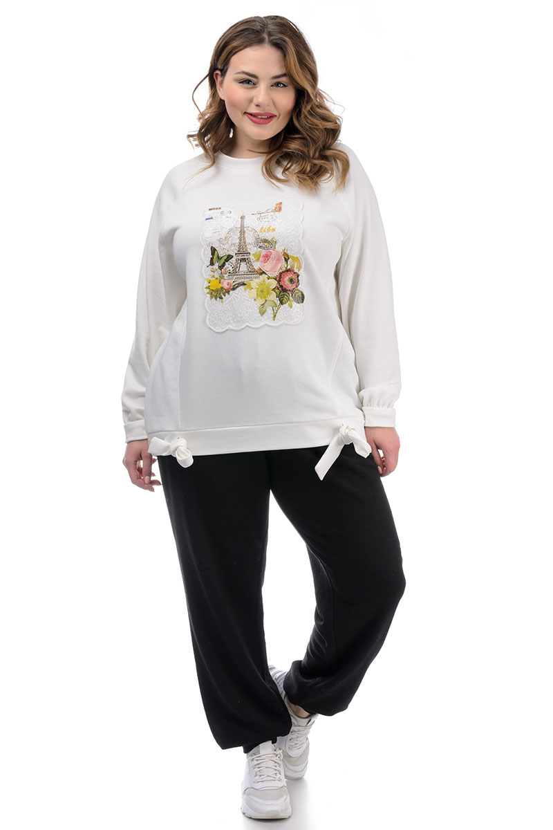 

Спортивный костюм Val Leo collection 00266 белый черный, Спортивный костюм Val Leo collection 00266 белый черный 56