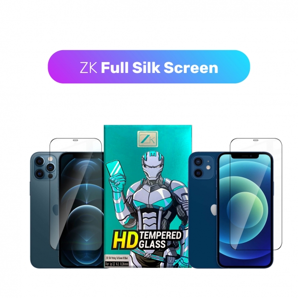 

Защитное 3D стекло ZK Protection Glass for iPhone 12 Pro/12 Full Silk Screen 0.26mm + Back Film, Black
