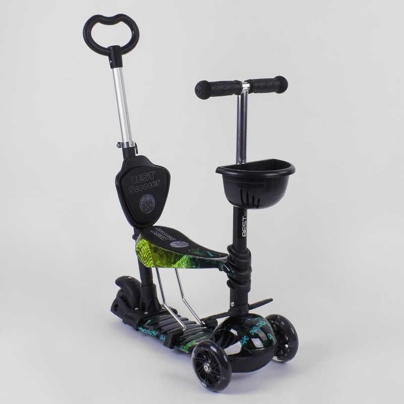 

Самокат с сиденьем 5в1 Best Scooter 10999 PU колеса с подсветкой