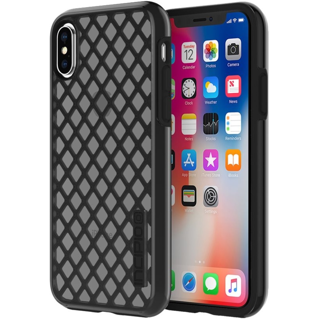 

​Противоударный чехол бампер Incipio DualPro Sport Active Two-Layer Defense Apple Iphone X Iphone Xs 5.8" black/smoke