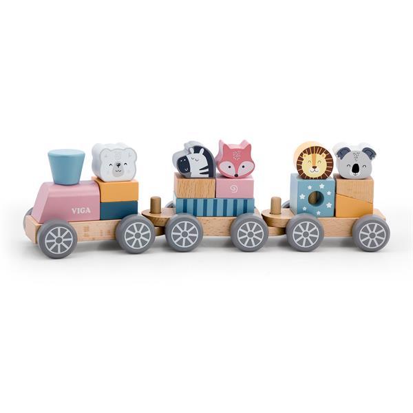 

Деревянный поезд Viga Toys PolarB Зверята (SKU-44015) 38 x 13 x 8 см