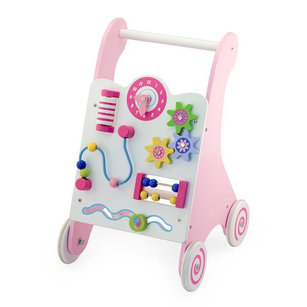 

Детские ходунки-каталка Viga Toys с бизибордом, розовый (SKU-50178) 50 x 37 x 8 см
