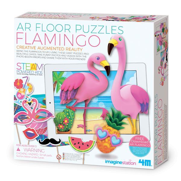

Пазл с 3d дополненной реальностью Фламинго 4M (SKU-00-06809) 29 x 29 x 6 см