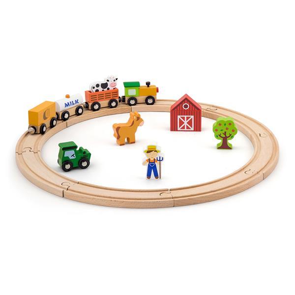 

Деревянная железная дорога Viga Toys 19 эл. (SKU-51615) 36 x 8 x 21 см