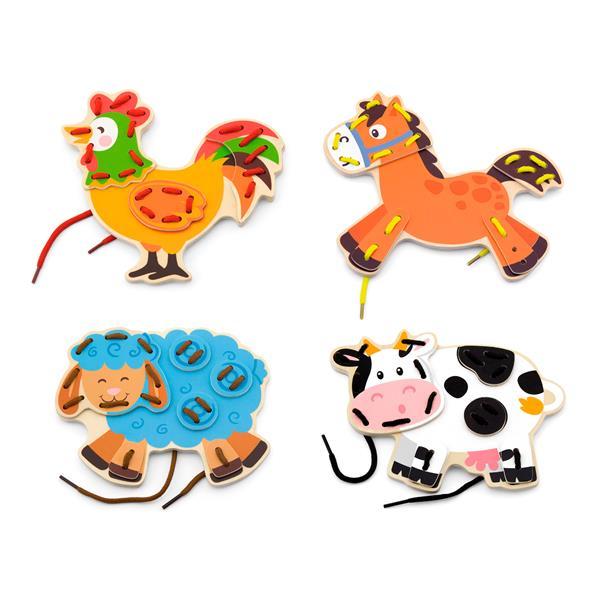 

Деревянная шнуровка Viga Toys Фермерские зверята (SKU-51325) 21 x 5 x 19 см